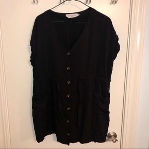 black button up tunic